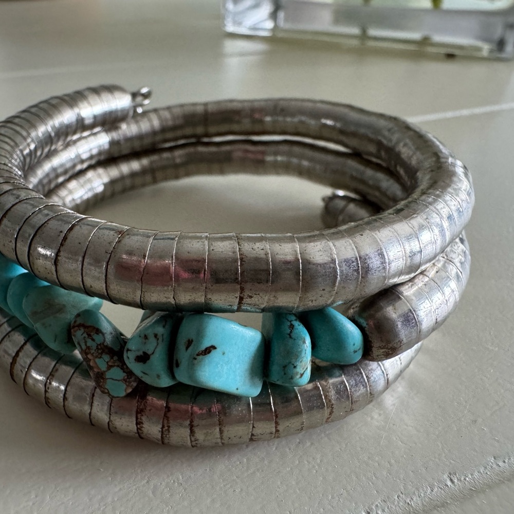 Silver and Turquoise Bracelet